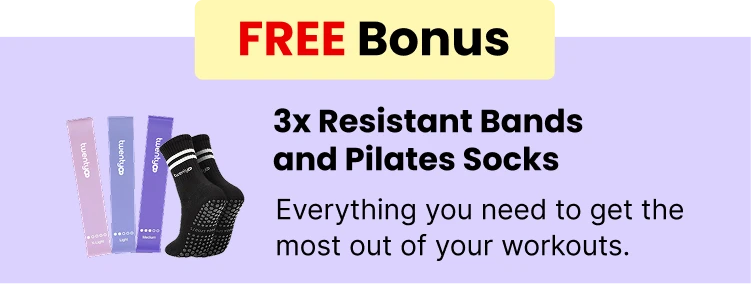 3x Resistant Bands and Pilates Socks - Free Bonus